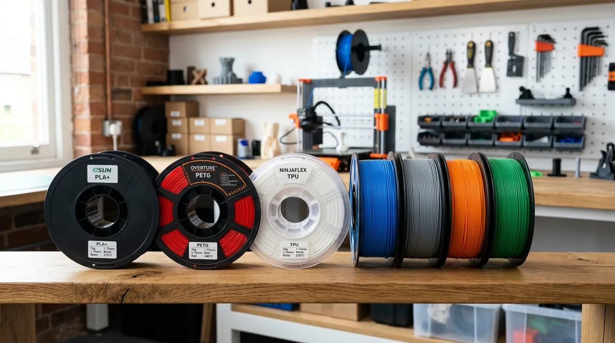 Carretéis de filamento para impressão 3D em diversas cores e materiais