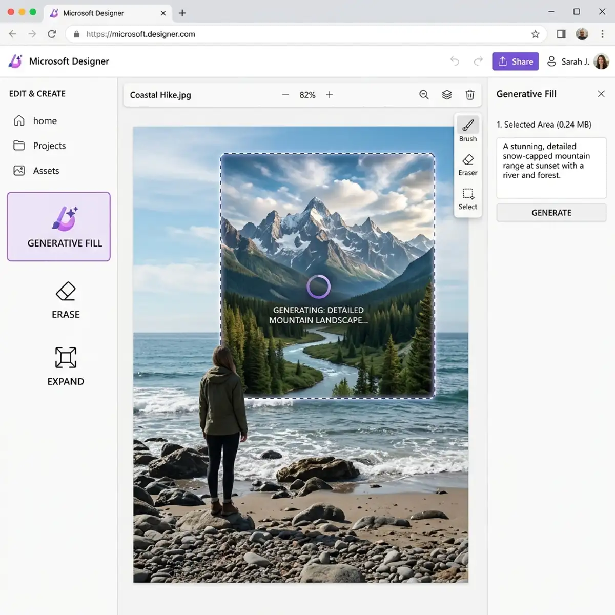 Interface digital com gradientes vibrantes para design de criativos móveis