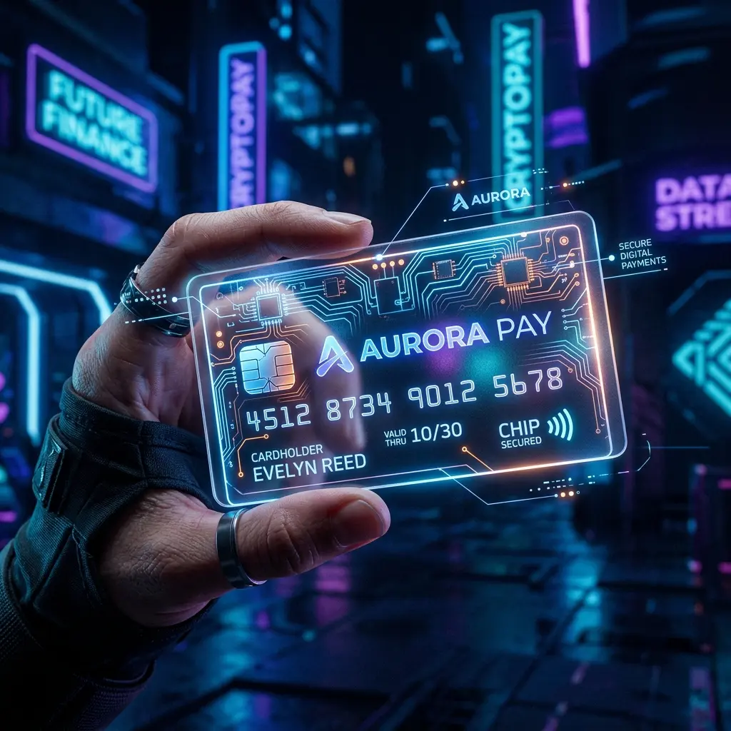 Conceito de cartão de crédito futurista e tecnológico
