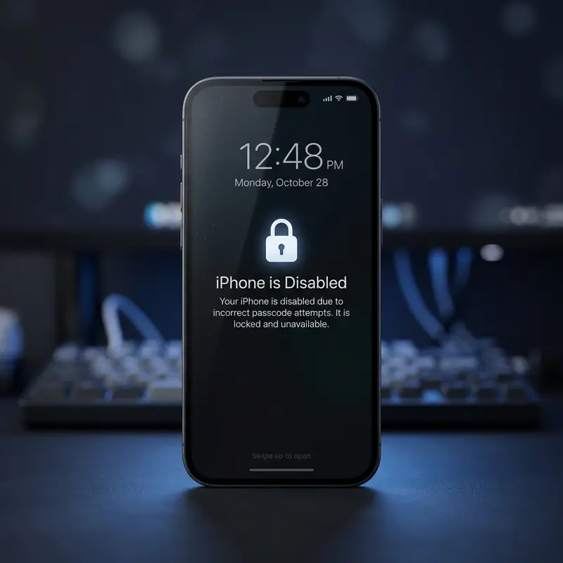 Diagnóstico de hardware em iPhone com tela azul
