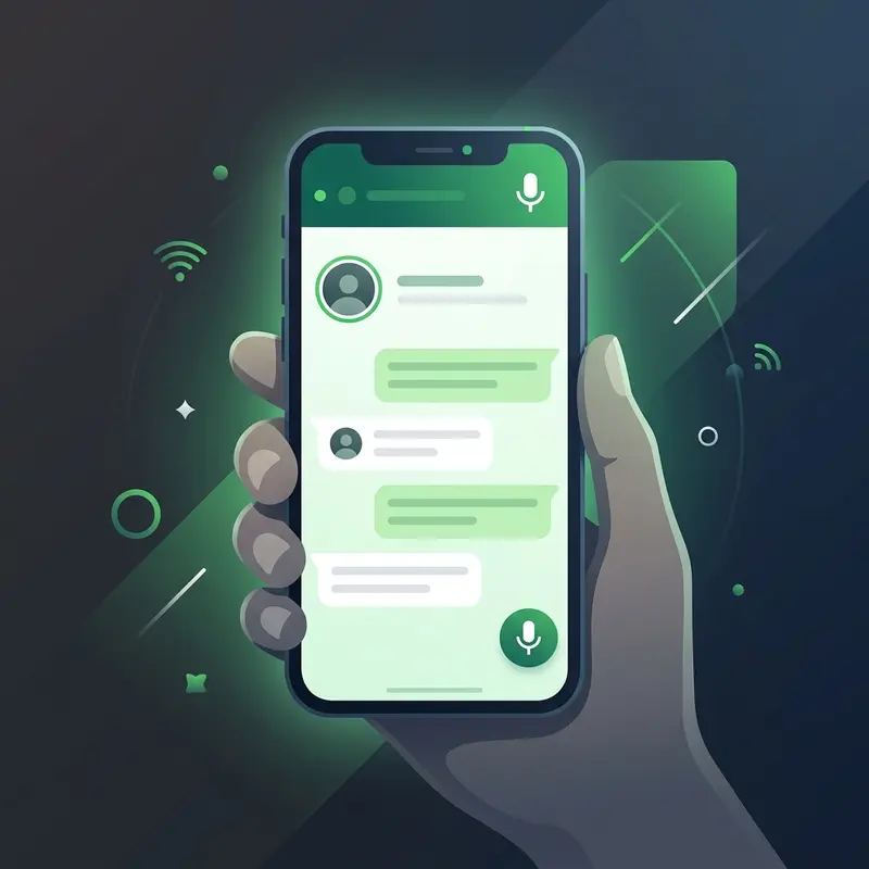 iPhone sendo usado como controle avançado com Siri e teclado