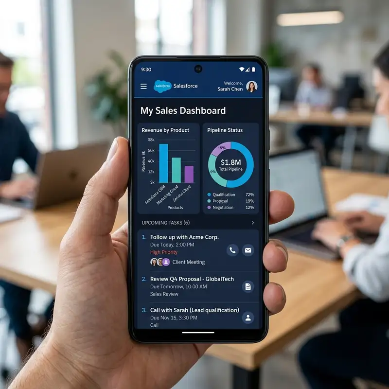 Salesforce Mobile App Interface