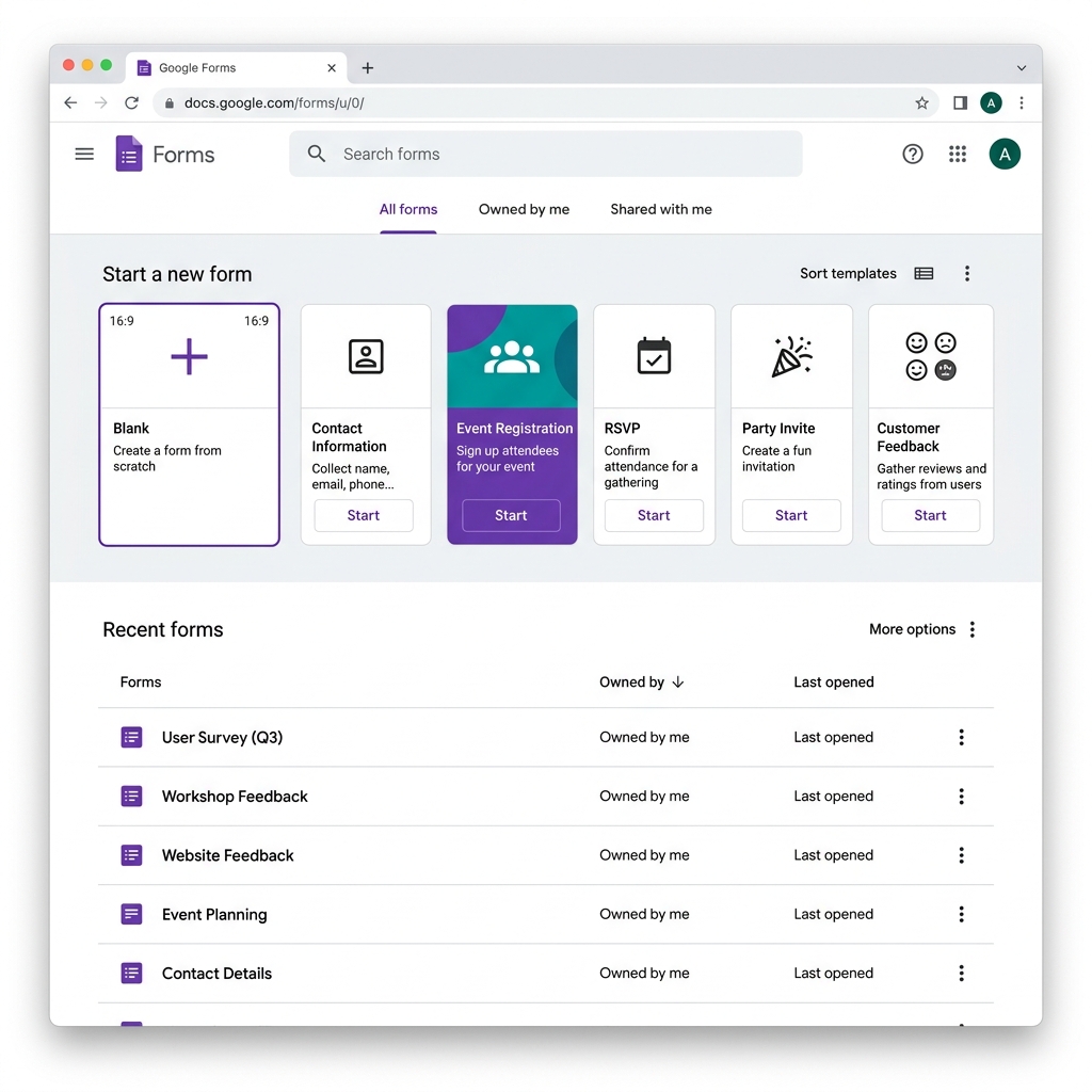 Google Forms Dashboard 2026