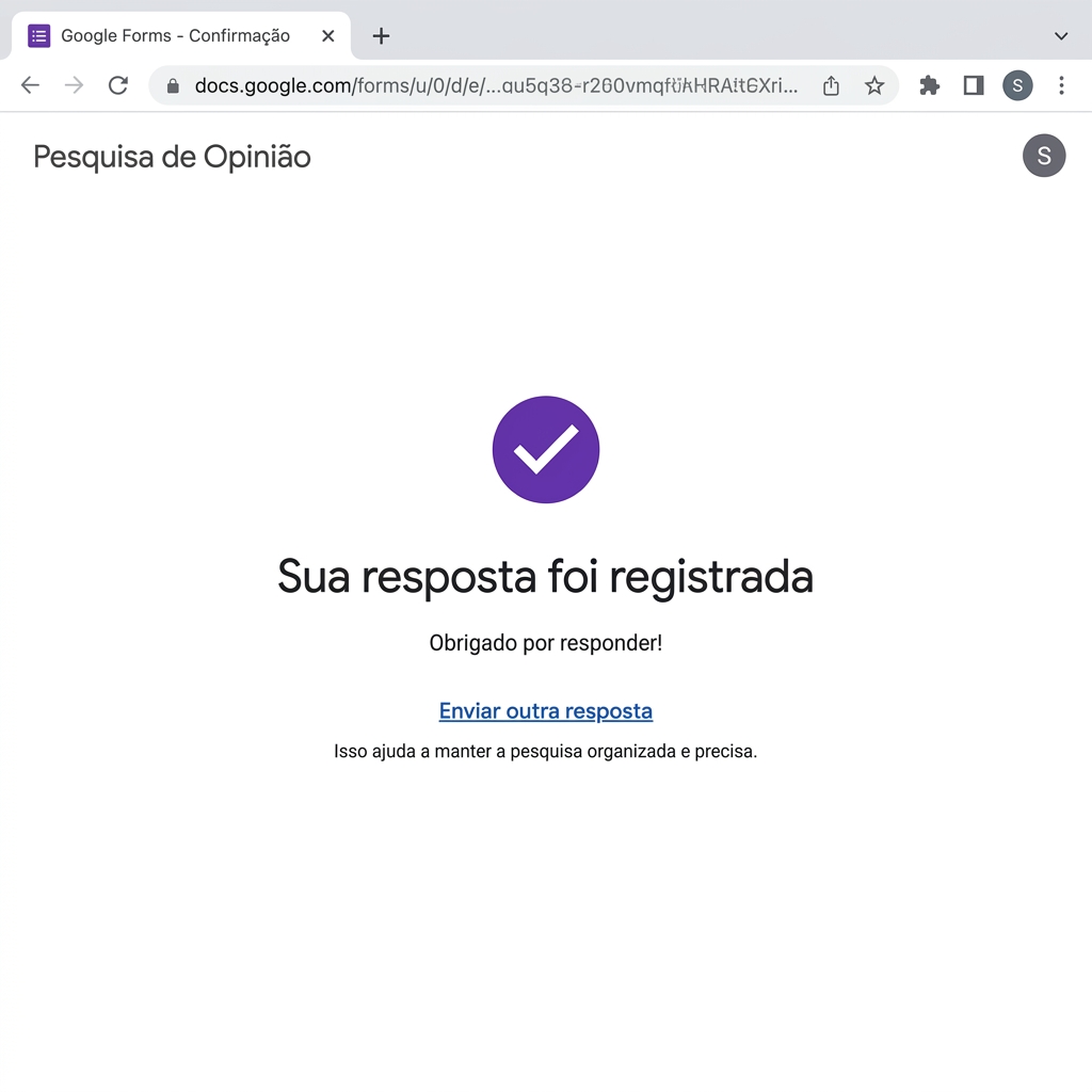 Formulário do Google Forms com identidade visual personalizada em tons laranja e teal